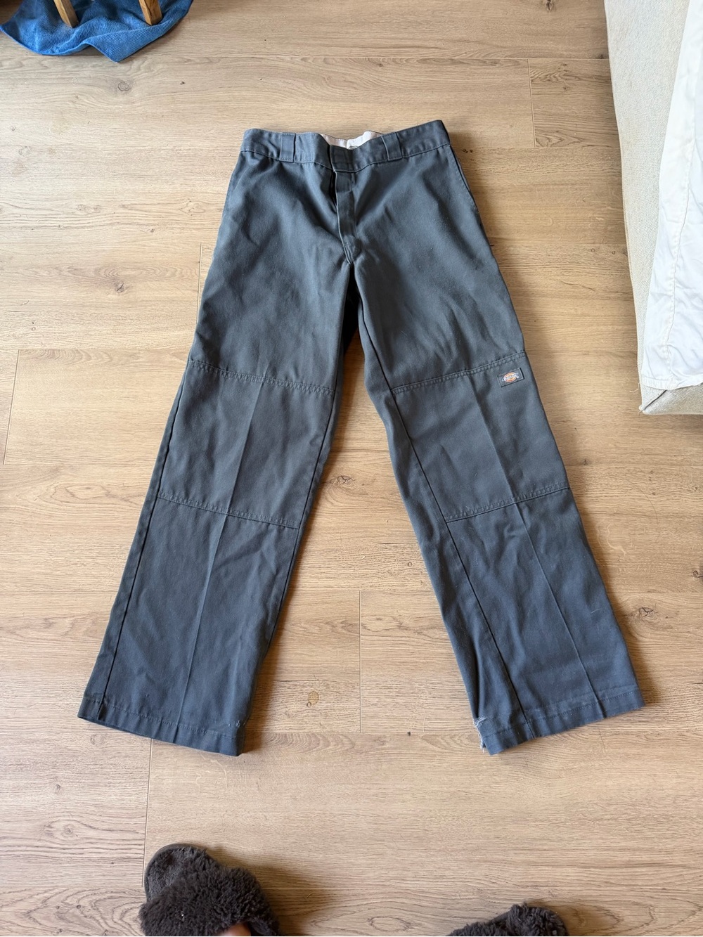 Dickies Men’s Dark Gray double knee Work Pants - Relaxed Fit